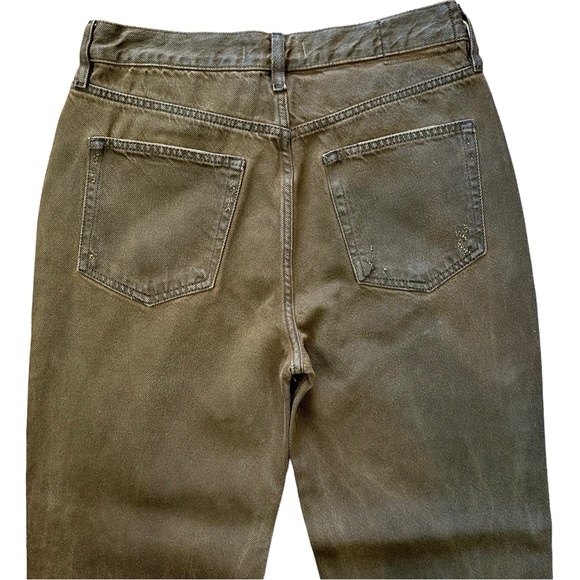 FREE PEOPLE Distressed Straight Leg Denim Jeans Brown Size 28 NWOT - Picture 6 of 10